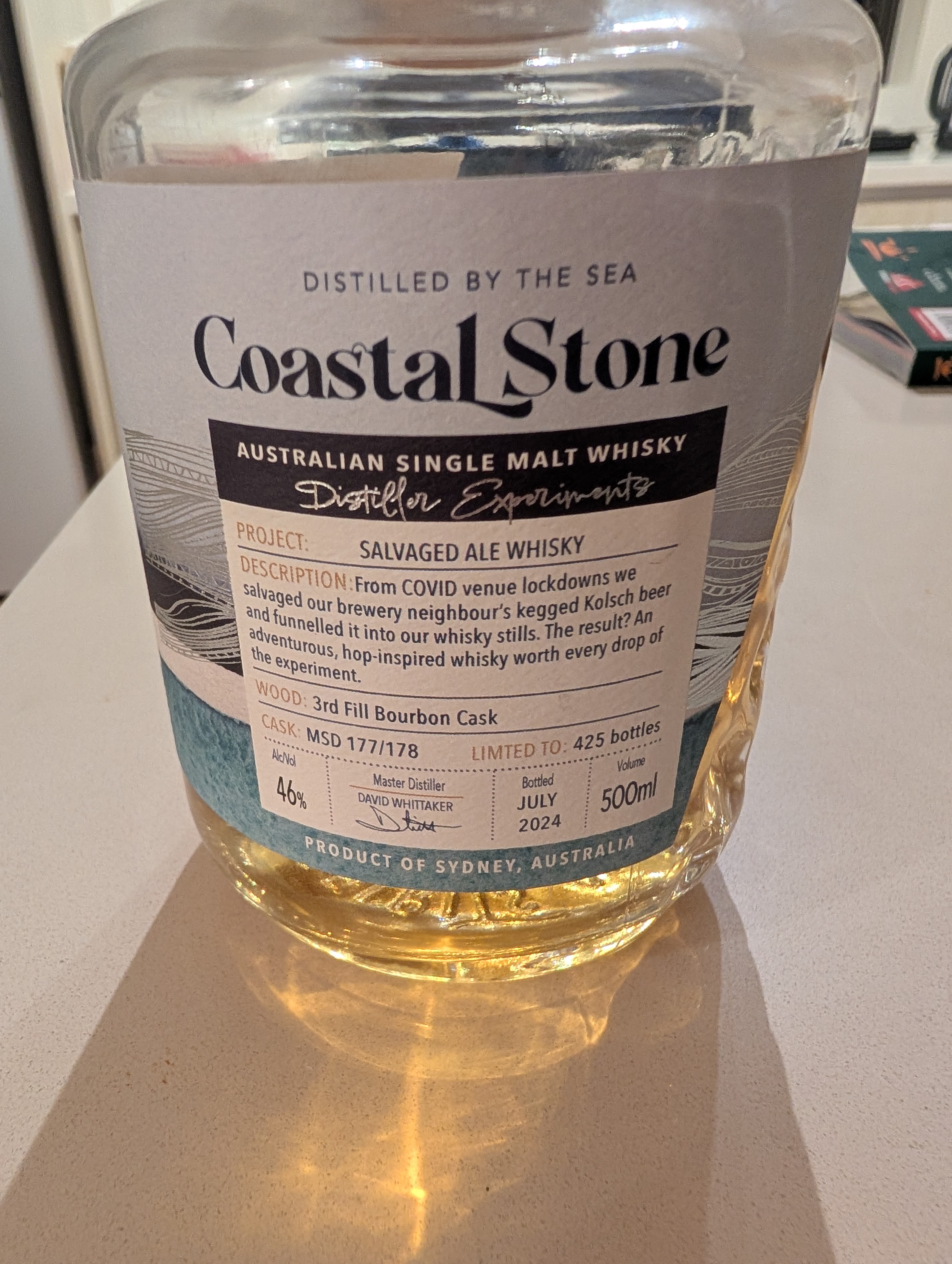 Photo of the bottle of whisky