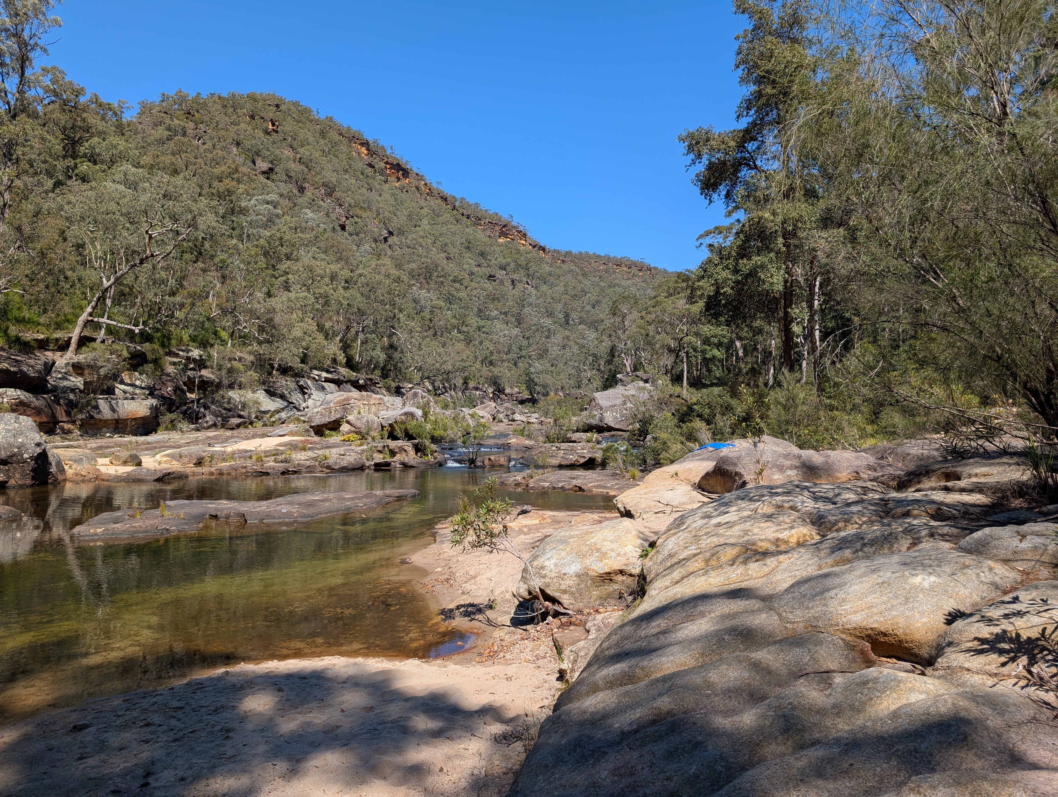 River at the base of the descent