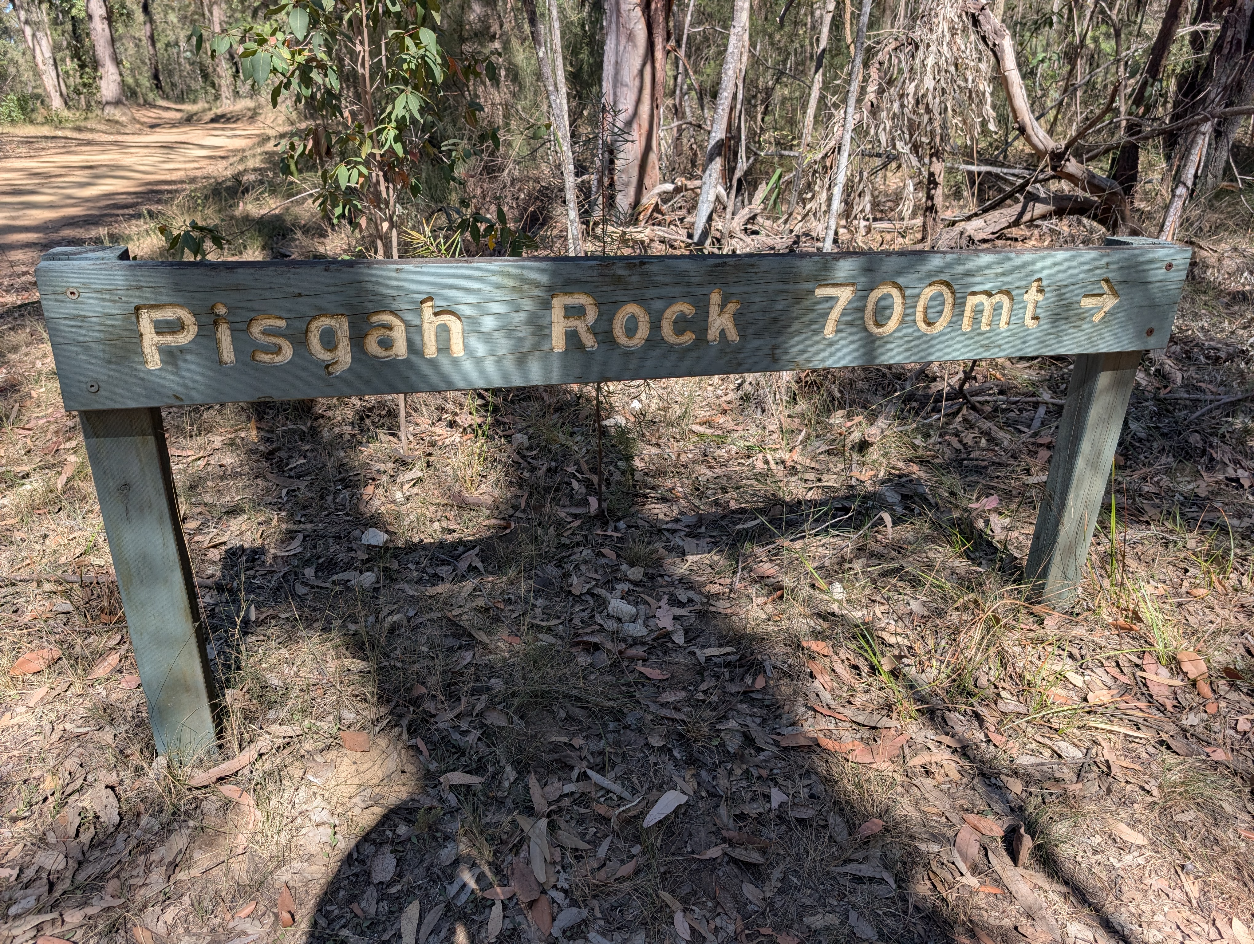 Signpost for Pisgah Rock Access