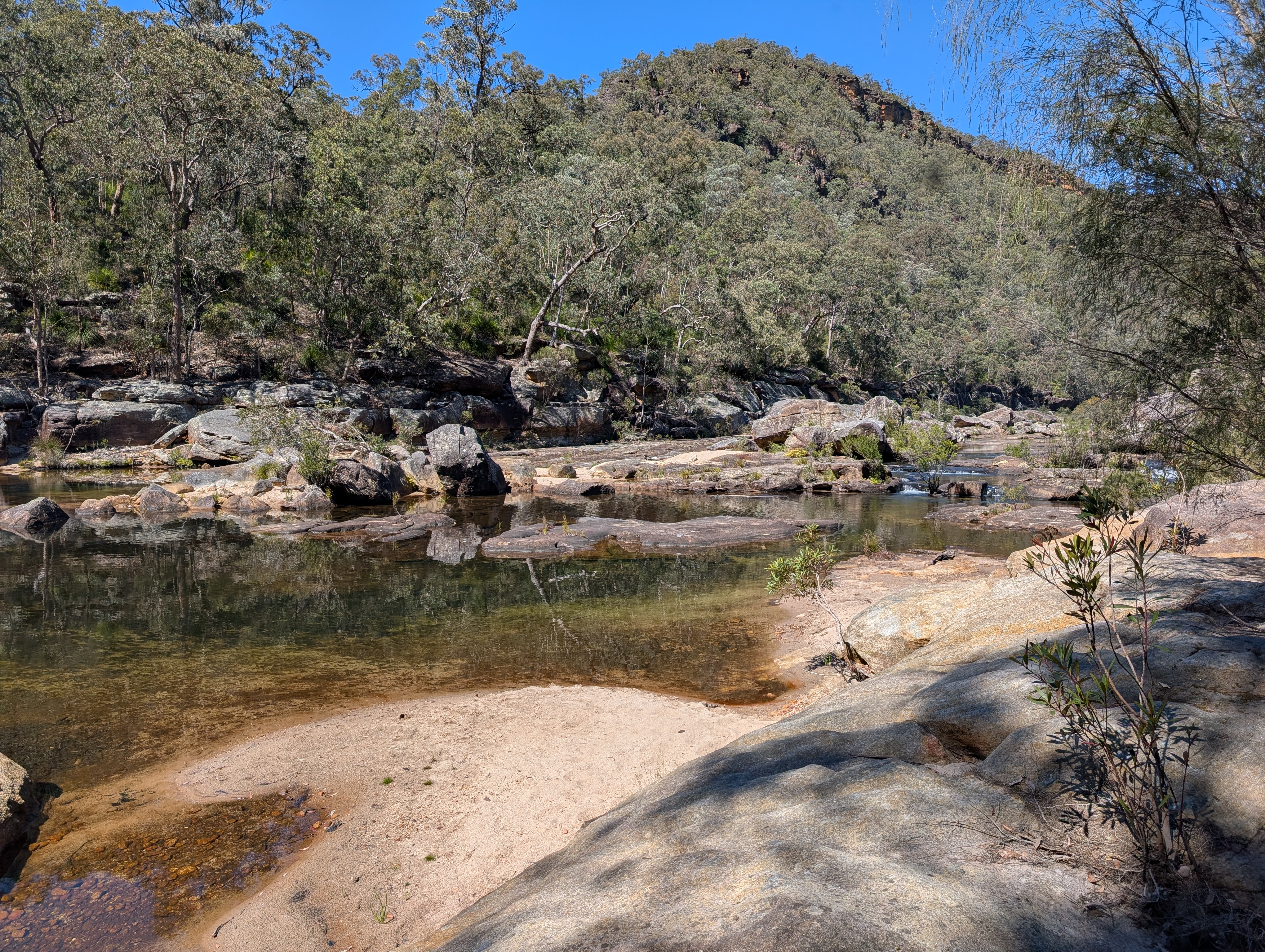 River at the base of the descent