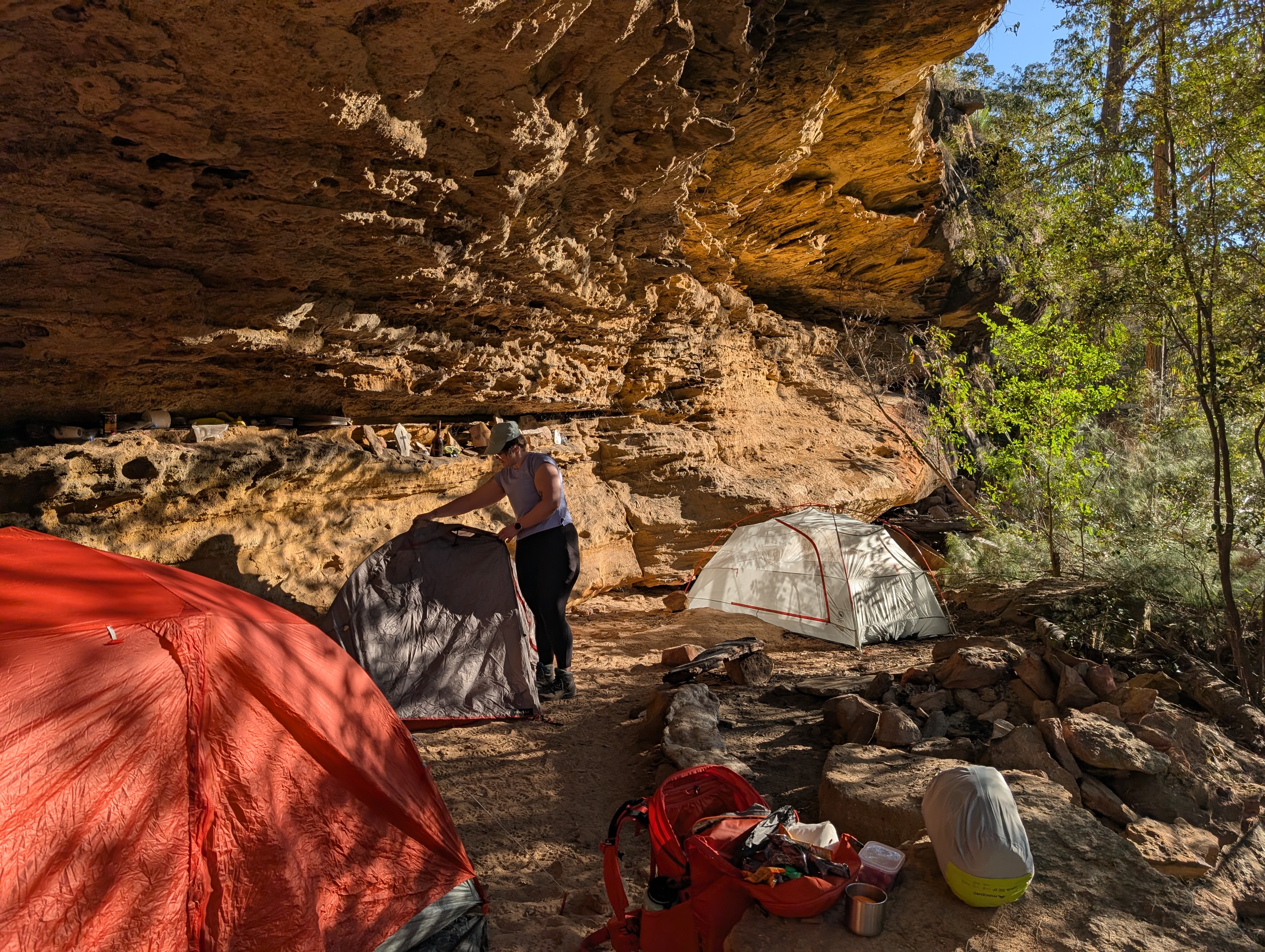 Set up at Dadder Cave